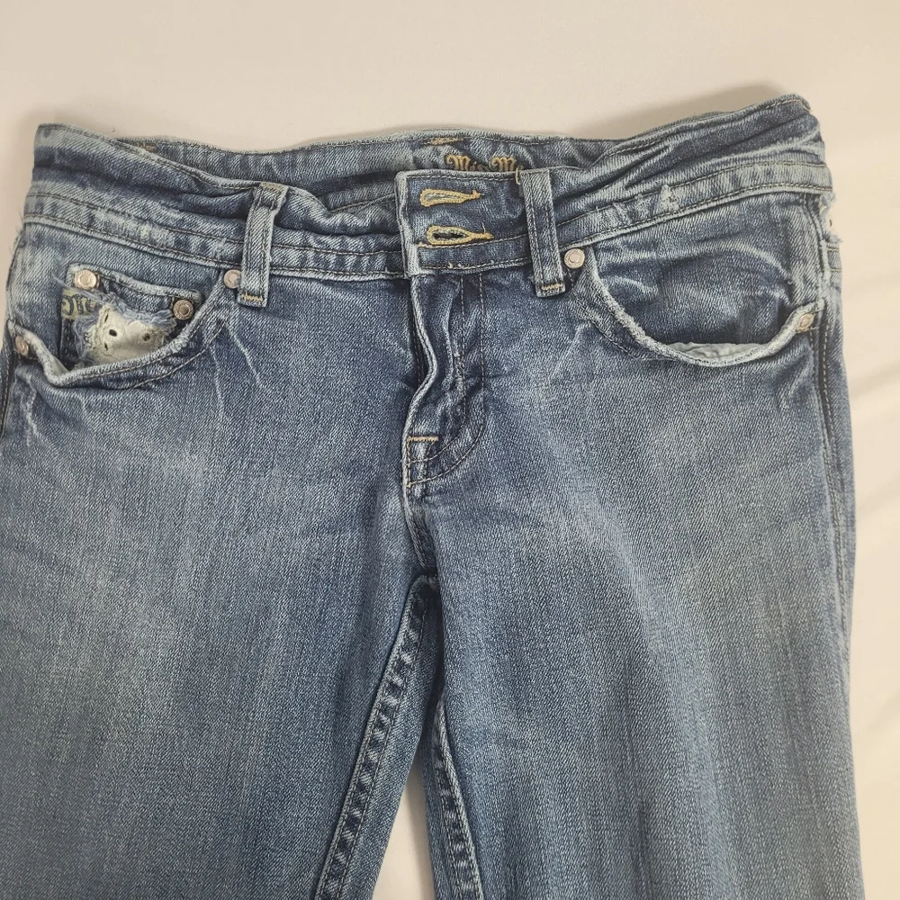 Miss Me Rare Hard To Find *White Eyelet Bootcut Jeans Size 27